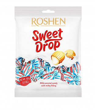 ROSHEN | SWEET DROP | MILKY CARAMEL TOFFEE WITH CREAMY FILLING | 150G